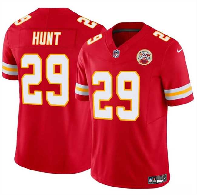 Men & Women & Youth Kansas City Chiefs #29 Kareem Hunt Red 2024 F.U.S.E Vapor Untouchable Limited Stitched Jersey